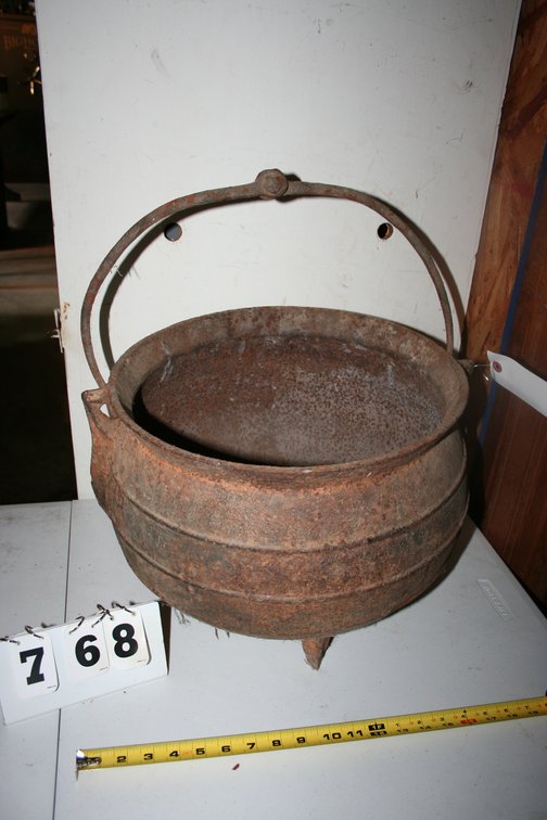 Image for Cast Iron Large Cauldron, Blacksmith Handle
