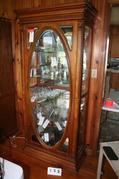 Image for Curio Cabinet Lighted Glass Shelving