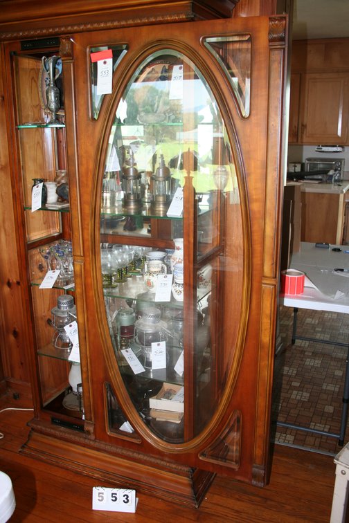 Image for Curio Cabinet Lighted Glass Shelving