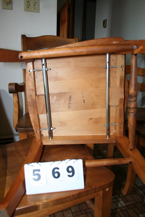 Image for Vintage Solid Maple Chairs Made in the USA (6)