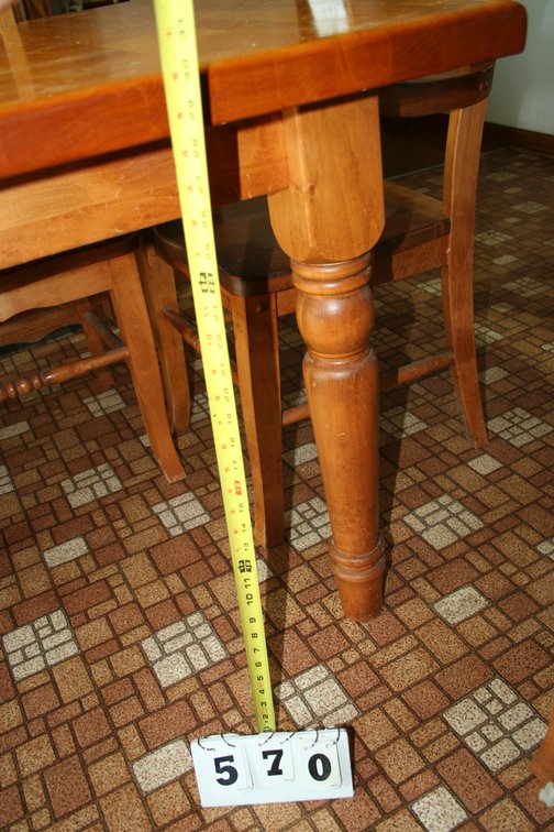 Image for Vintage Heavy, Turned Legs, Maple Table 65