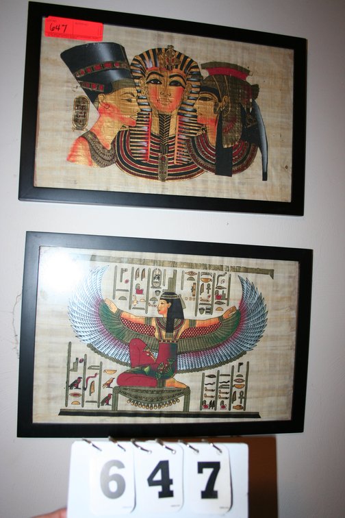 Image for Egyptian Papyrus Hand Painted Water Color (2)