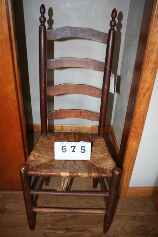 Image for Antique Premitive Childs Ladder Back Chair