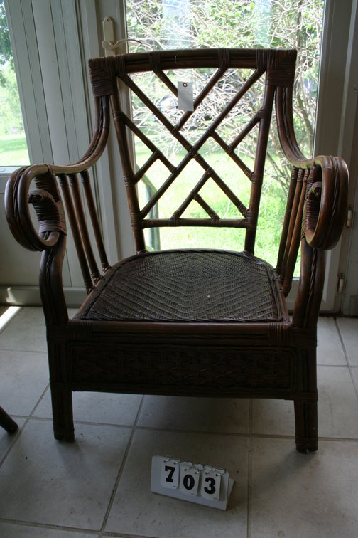 Image for Vintage Rattan & Bamboo Chair 1970's