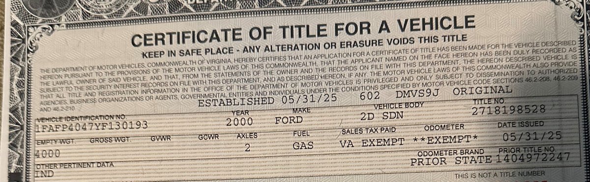 Image for 2000 Ford Mustang Passenger Car and Transmission