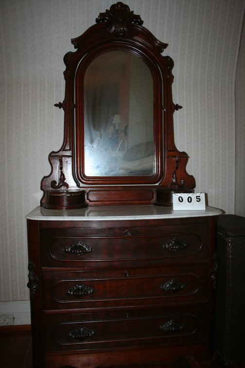 Image for Walnut Marble Top Dresser