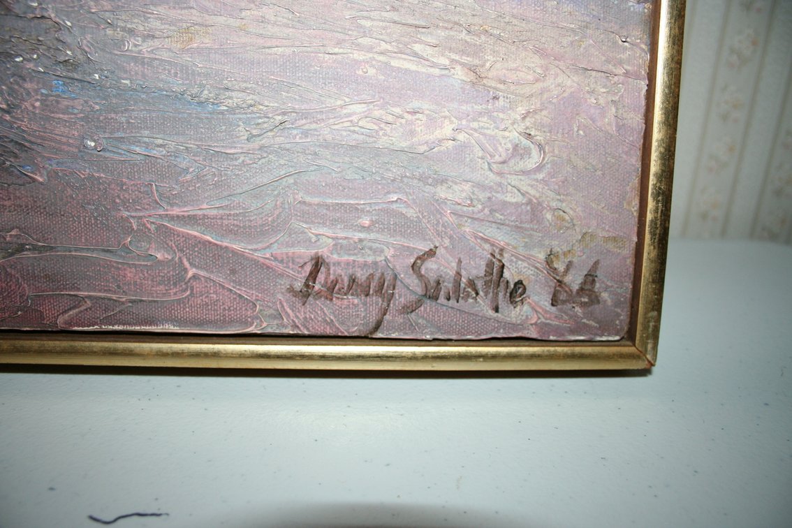 Image for Abstract Oil Painting Artist Signed