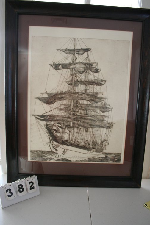 Image for Framed Clipper Ship Etching