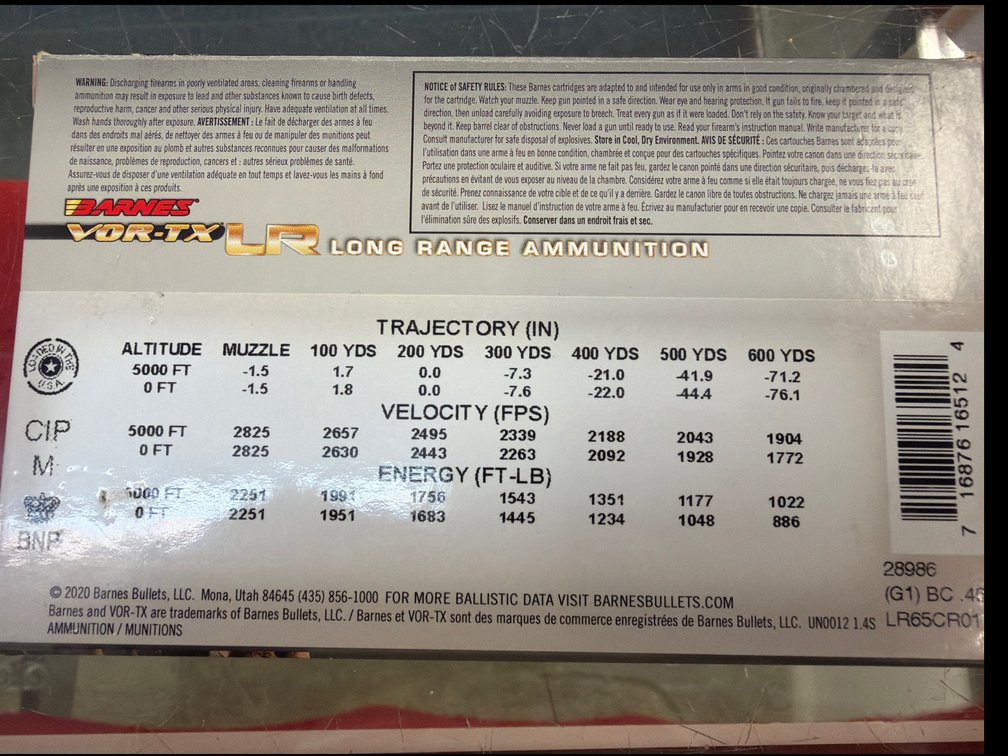 Image for 6.5 Creedmoor 127Gr LRX BT