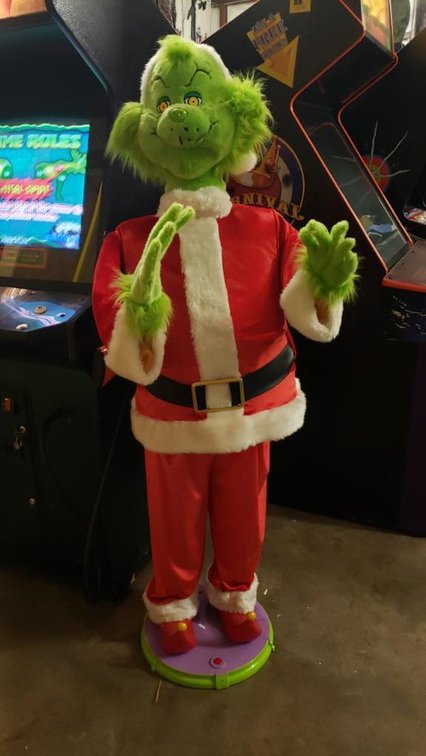 Santa Grinch Figure, Approx. 5'