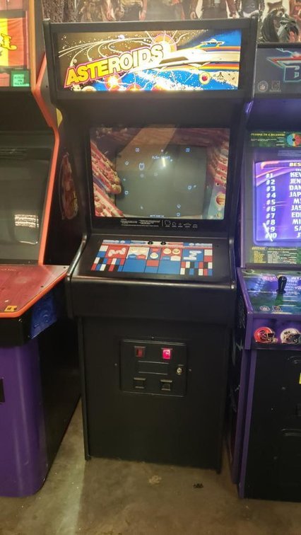 Asteroids Arcade Video Game - NO Known Issues/was set to Free play or manual credit