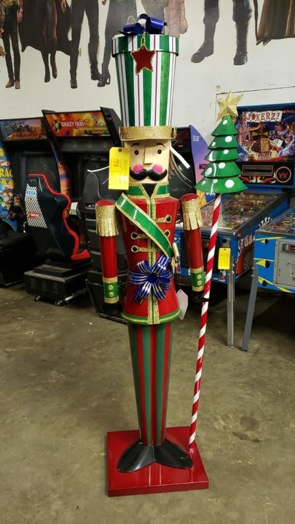Large Aluminum Nutcracker, Approx. 6.5' Tall