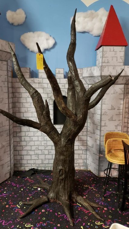 Large, Black Wicked Tree, Approx. 10' Tall