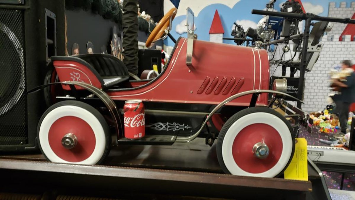 Dexton Classic Red Metal Pedal Car, Approx. 41" L x 24" H