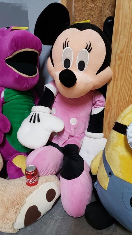 Large Stuffed Minnie Mouse in Pink Outfit