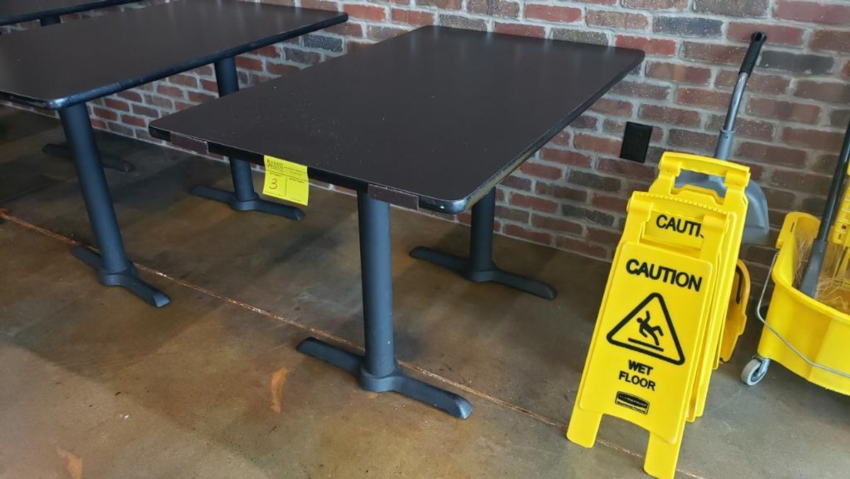 49 in. x 36 in. Wooden Black Dining Table
