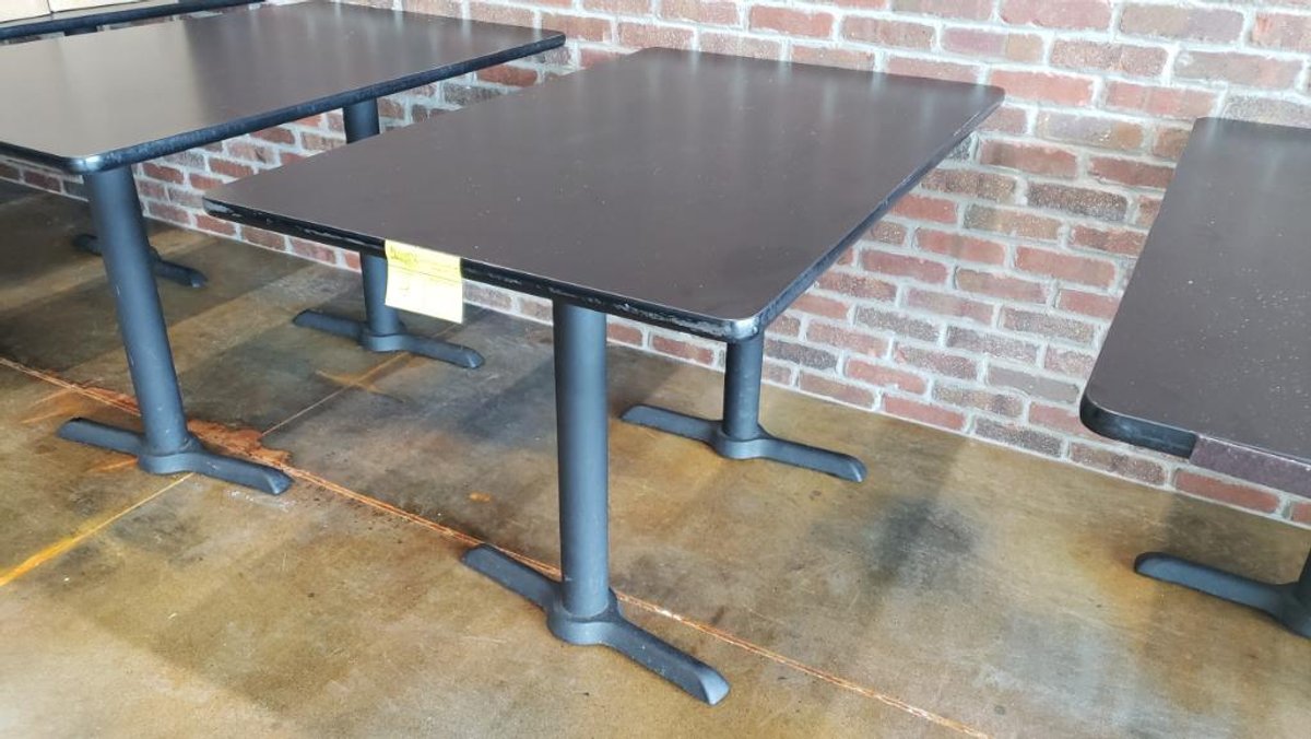49 in. x 36 in. Wooden Black Dining Table