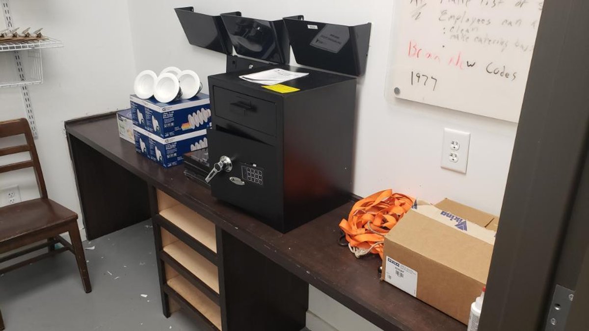Contents of Managers Office Not Tagged Otherwise (Digital Drop Safe, Light Fixtures, Frames, etc.)