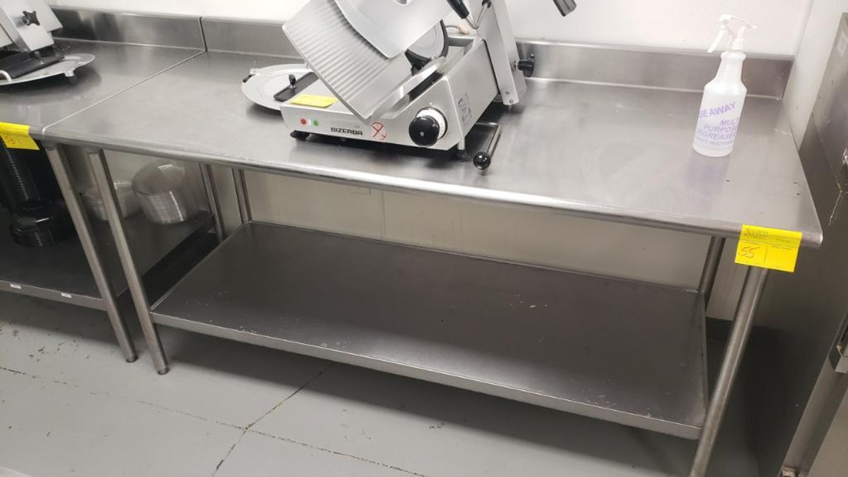6' Stainless Steel Prep Table