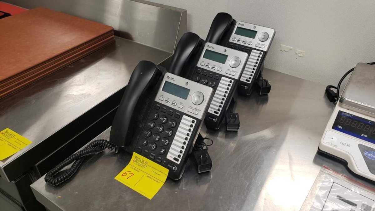 (3) AT&T Two Line Phones