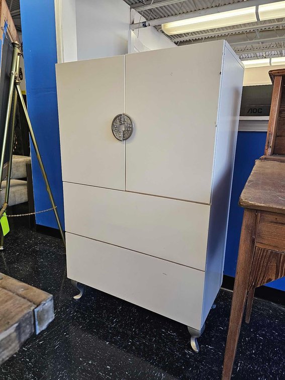 Chinoiserie Modern Wardrobe/Cabinet- 50"H x 59"W x 24"D