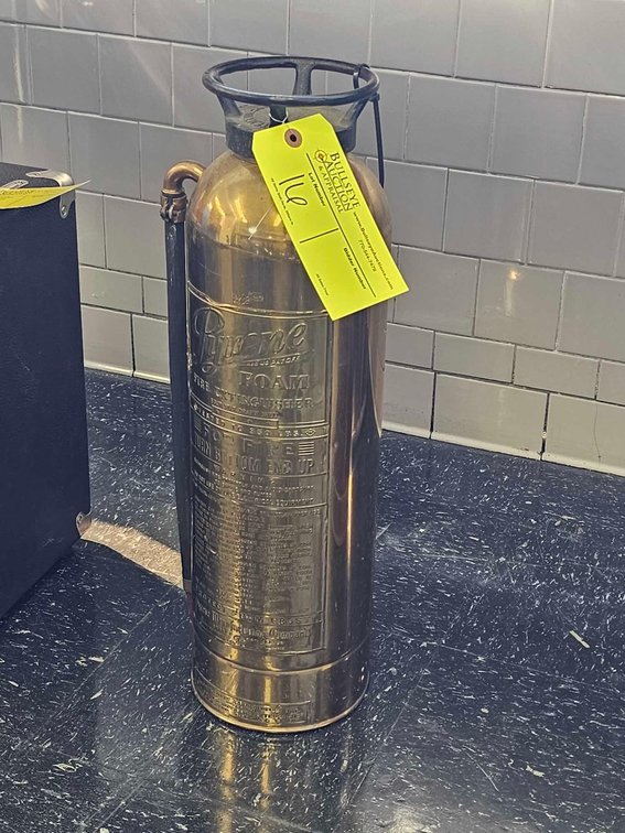 Pyrene Brass/Copper Embossed Fire Extinguisher