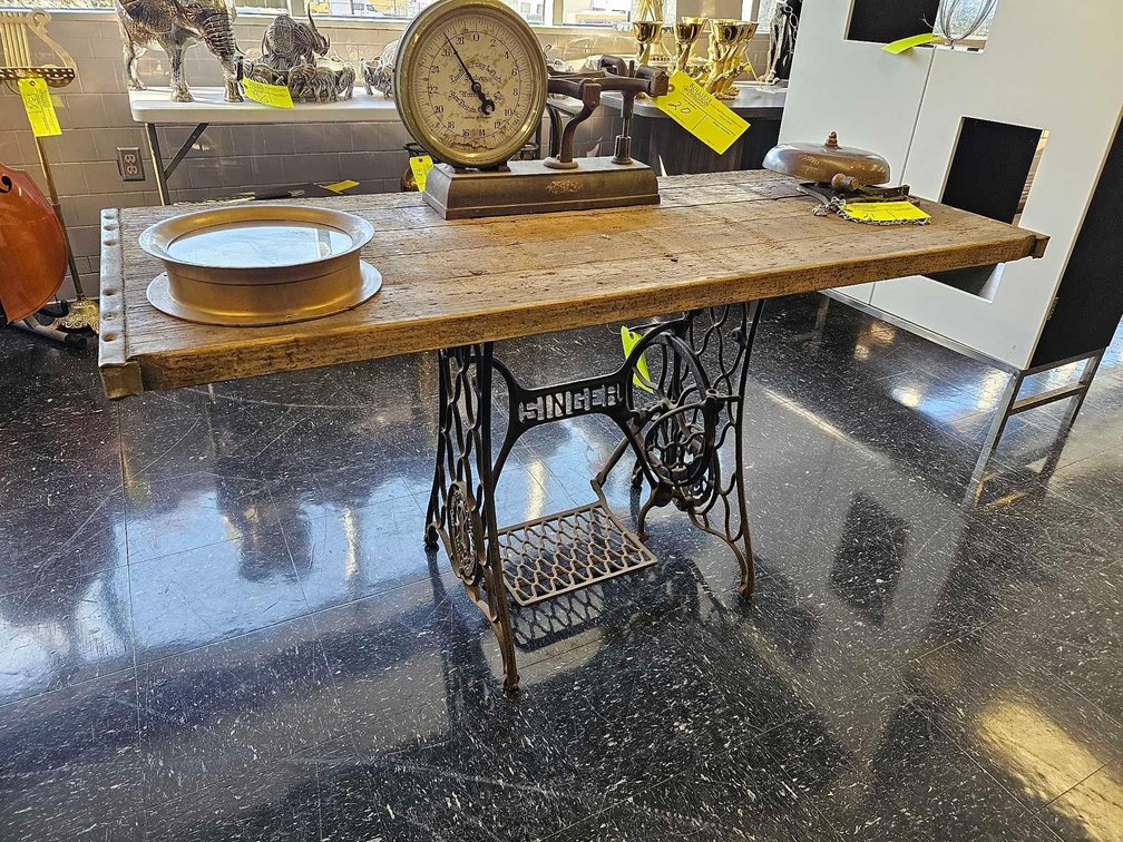 Singer Sewing Machine Table - 30"H x 59"W x 24"D