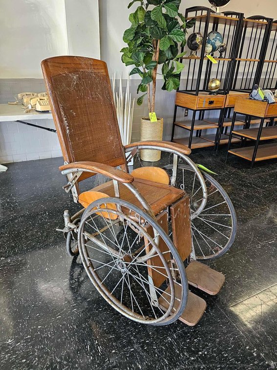 Antique Sears Wooden Wheelchair