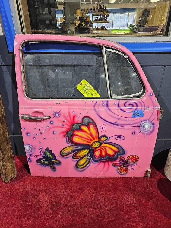 Vintage Custom Painted VW Beetle Door