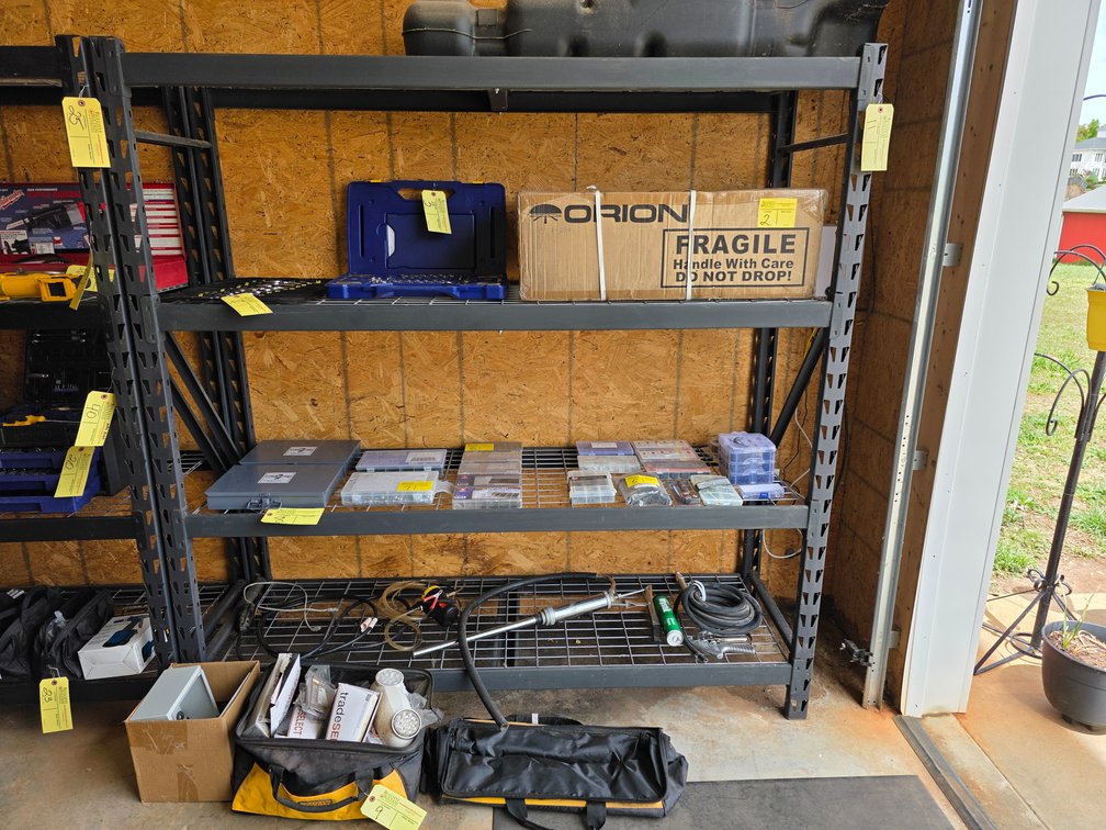 Metal Rack, Approx. 77"W x 78"T x 23"D (rack only)
