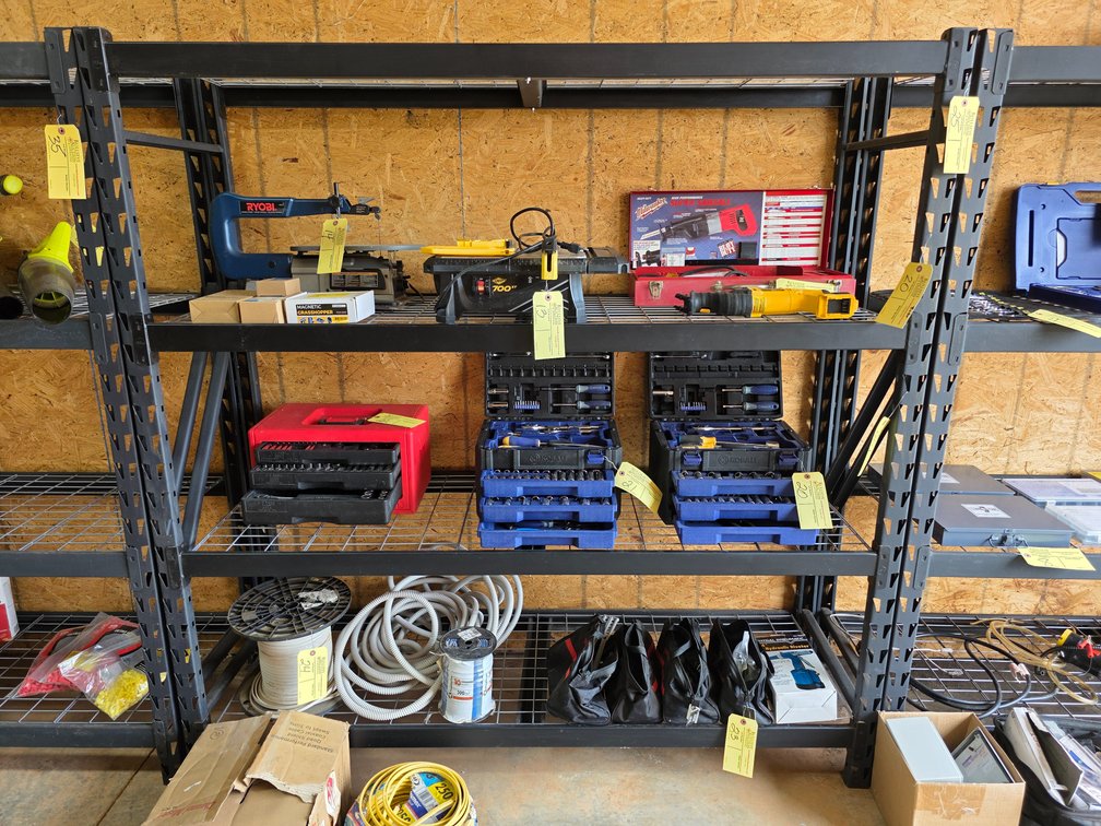 Metal Rack, Approx. 77"W x 78"T x 23"D (rack only)