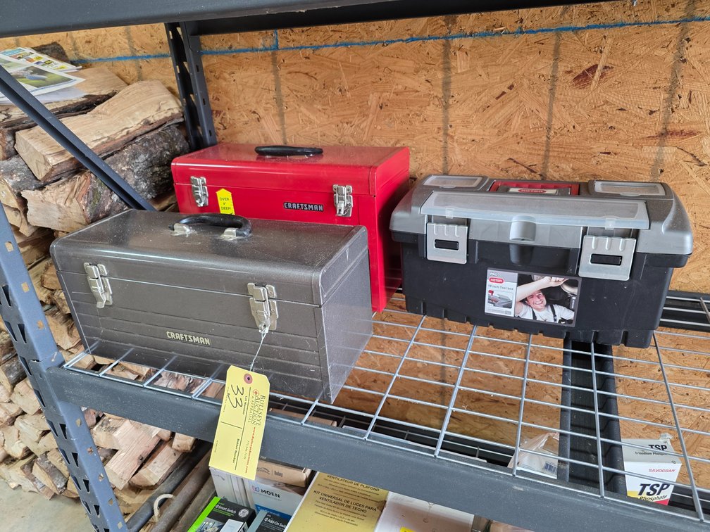 (3) Tool Boxes (2 Metal, 1 Plastic)