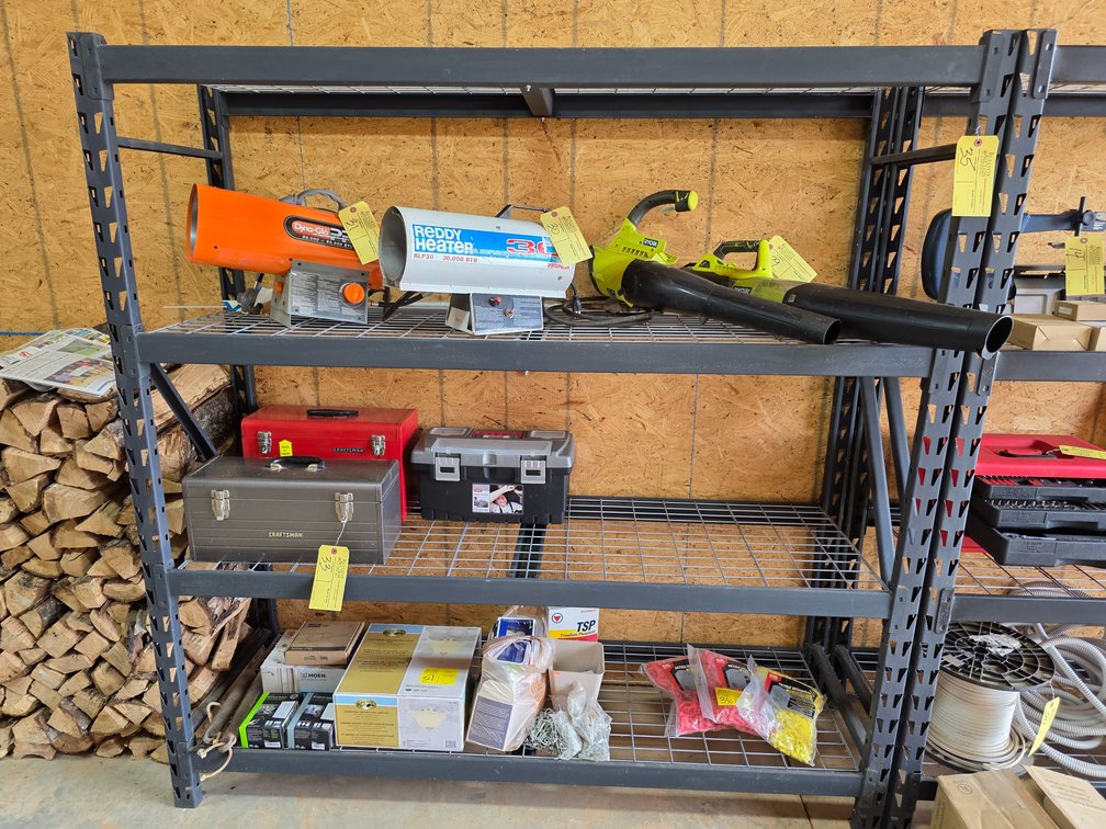 Metal Rack, Approx. 77"W x 78"T x 23"D (rack only)