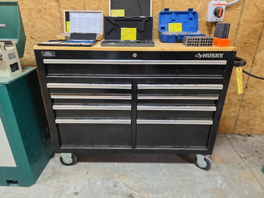 Husky 46" Nine Drawer Rolling Tool Chest with Wood Top