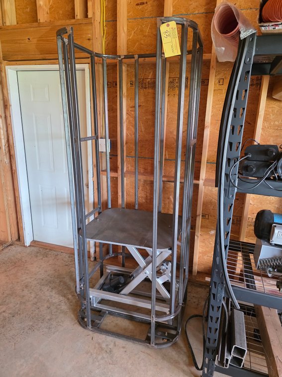 Prototype Metal Cage with Hydraulic Lift