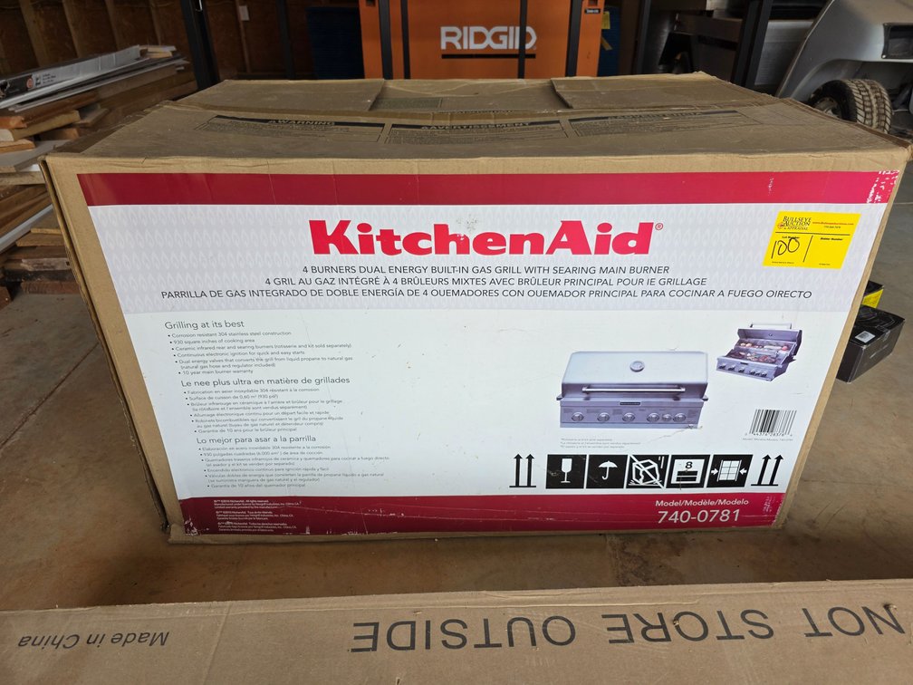 KitchenAid Model 740-0781 4 Burner Built In Gas Grill