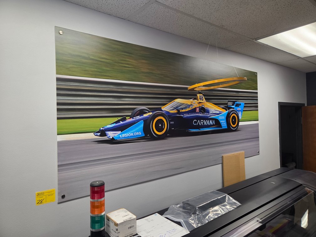 Carvana Race Car Photograph on Foamboard