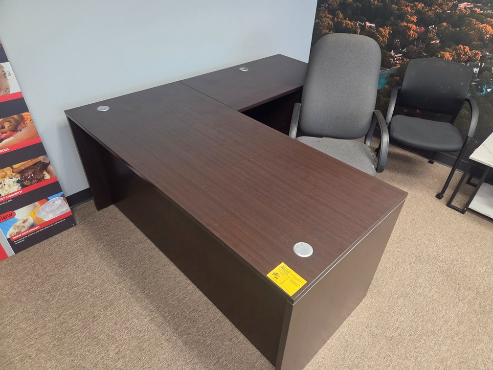 L-Shaped Wooden Desk