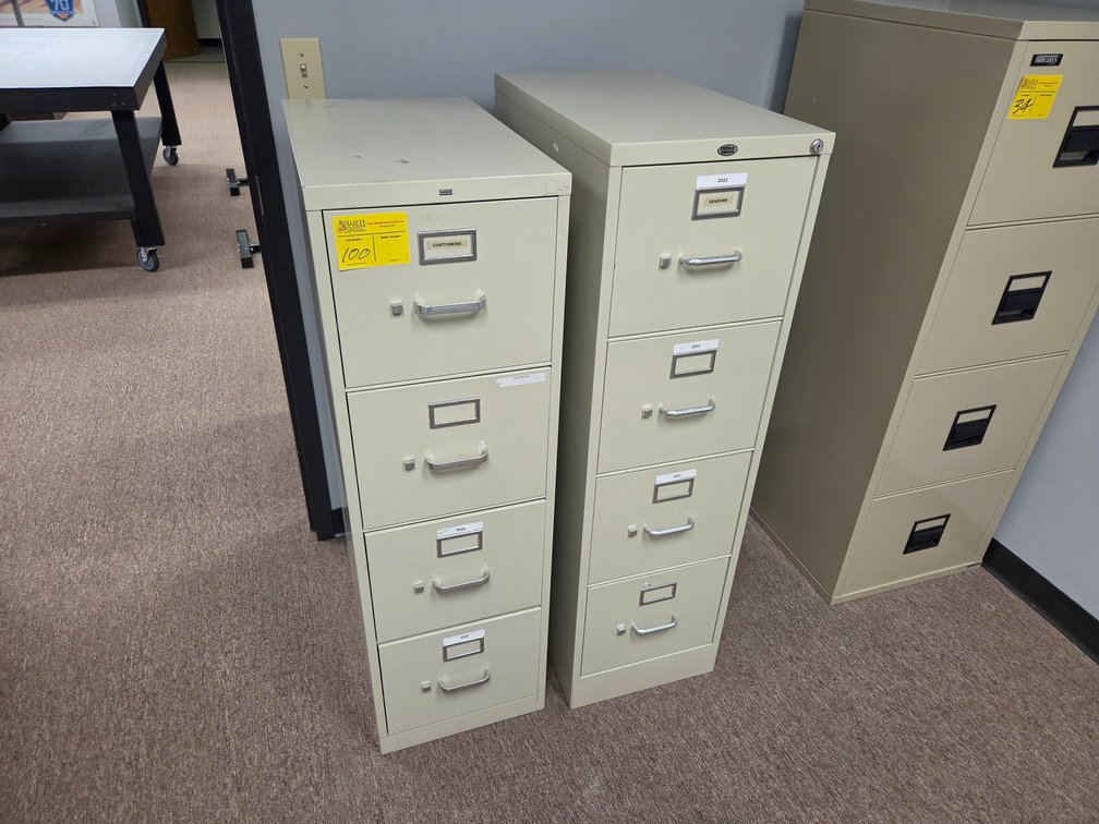 (2) Four Drawer File Cabinets