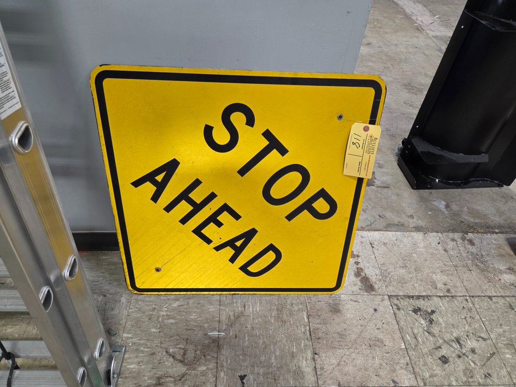 Metal "Stop Ahead" Sign