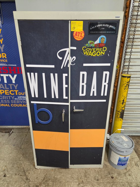 Two Door Metal Cabinet & Contents