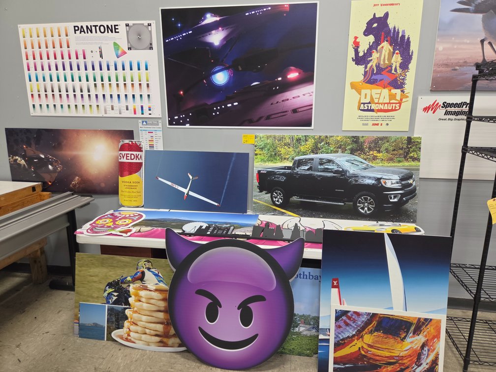 Assorted Signs on Foamboard