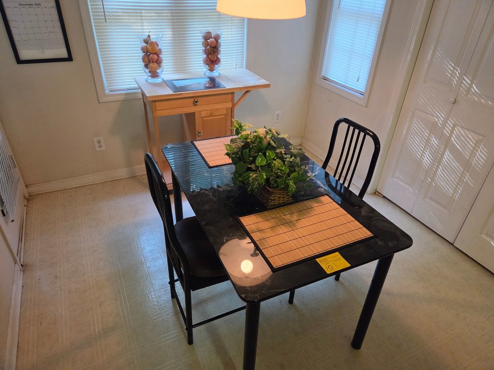 Small Table & Rolling Cabinet