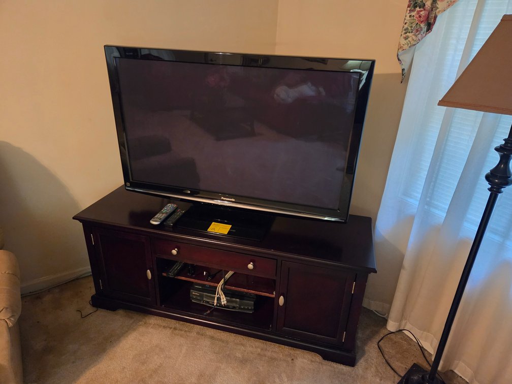 Panasonic Flat-Screen & Cabinet