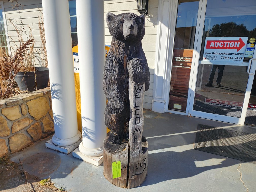 Carved Wooden Bear, Approx. 62" T