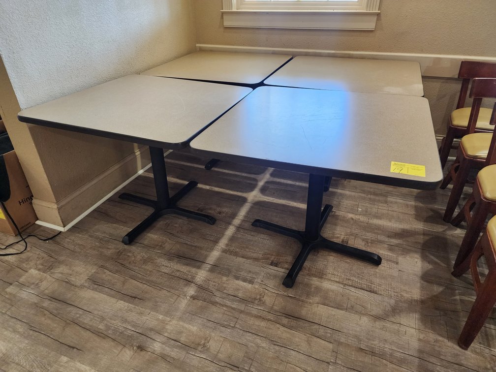 (4) Square Four Top Tables, Approx. 36" x 36"