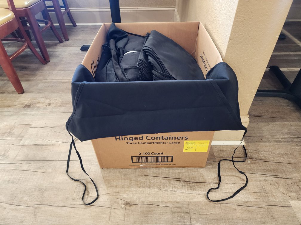 Large Box Black Cloth Aprons