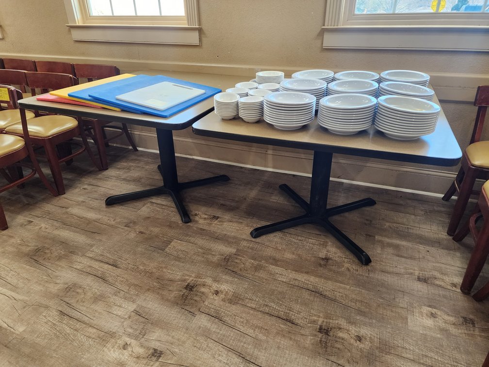 (2) Rectangular Four Top Tables, Approx. 40" x 46"