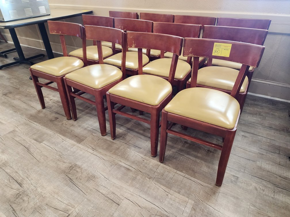 (12) Wooden Chairs from Robinson Furniture Company, Toccoa, GA