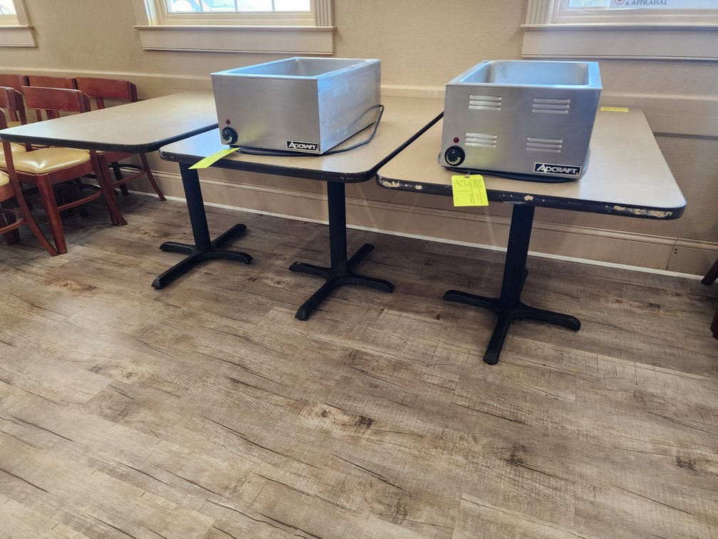 (3) Rectangular Four Top Tables, Approx. 46" x 30"